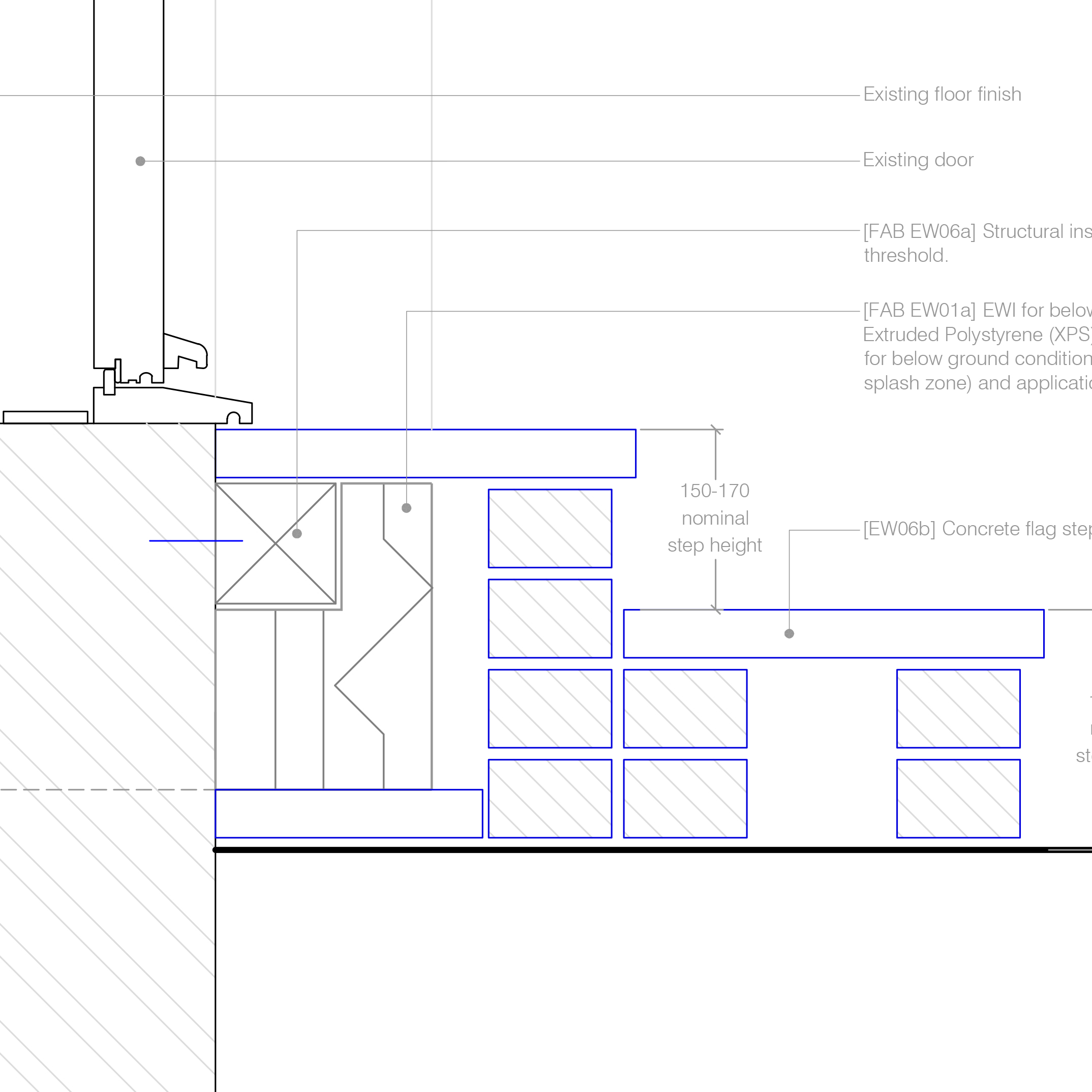 Ewi To Existing Door With Steps Threshold Detail Retrofit